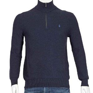 Men's Logo Embroidered Zip Sweater